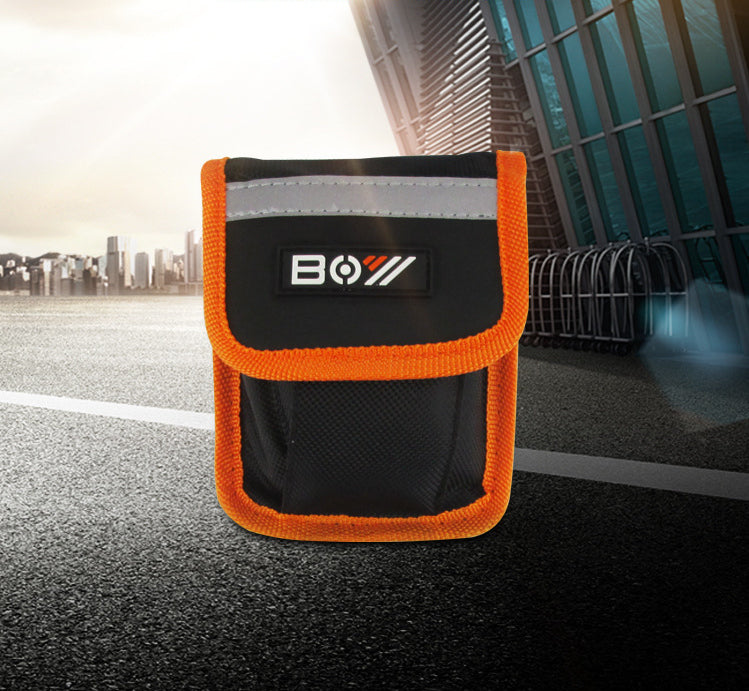 Portable bicycle repair kit packed for a cycling trip