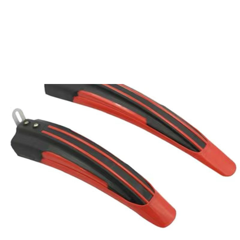 Red bicycle fender variant pair with matching front and rear pieces