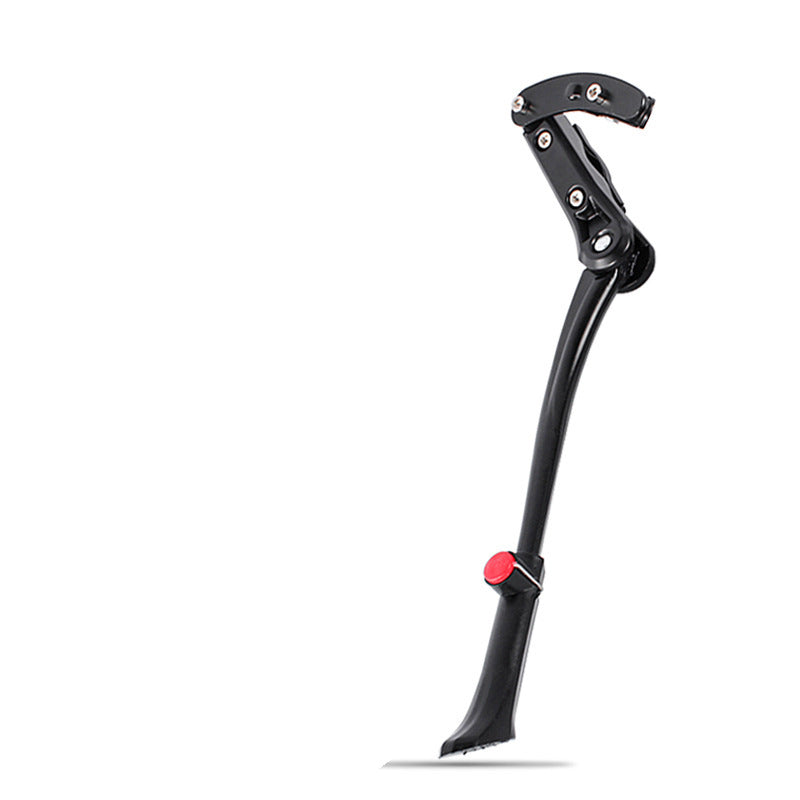 Full-length upright view of the dual-mount aluminum kickstand with red adjuster
