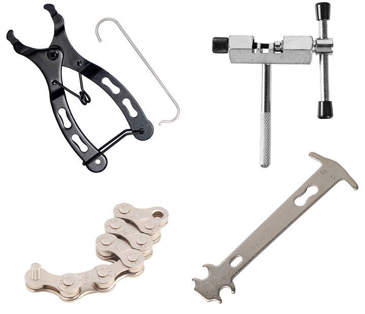 B-style chain repair kit with 6/7/8-speed chain on white